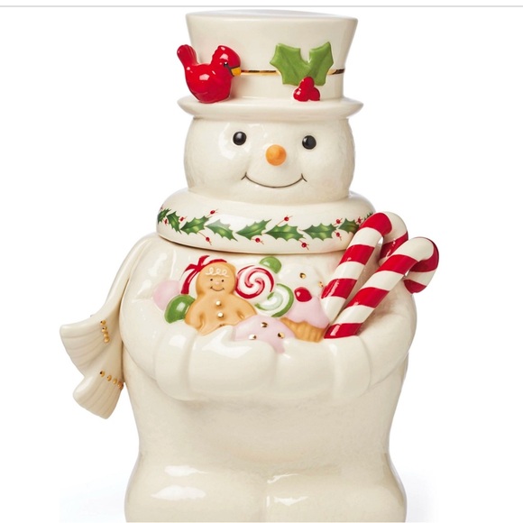 Happy Holly Days Snowman Lenox Cookie Jar